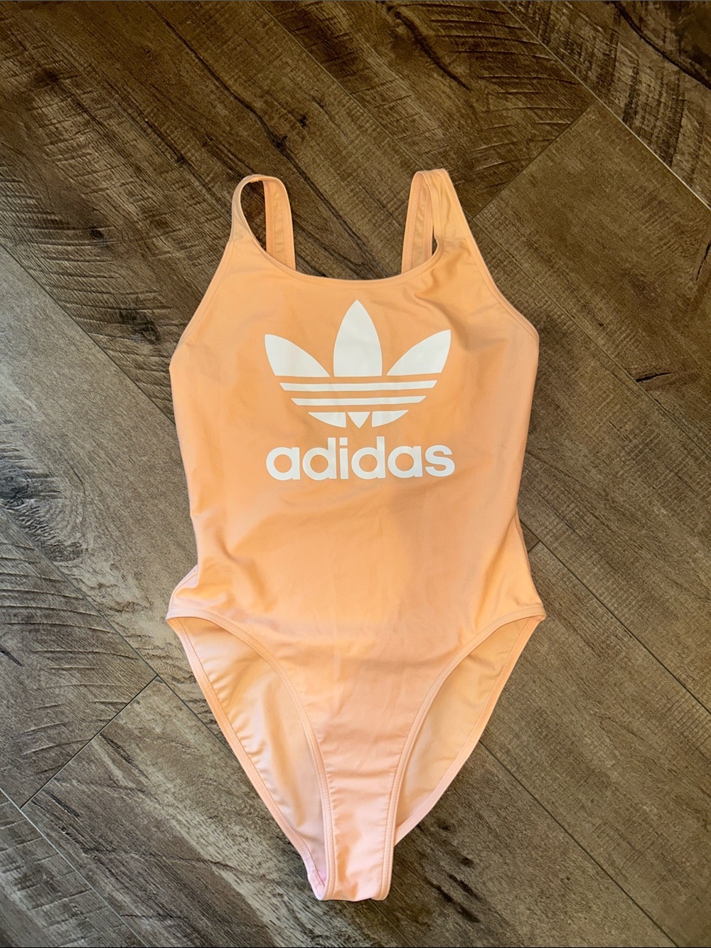 ADIDAS ONE PIECE BATHING SUIT PEACH SIZE MEDIUM